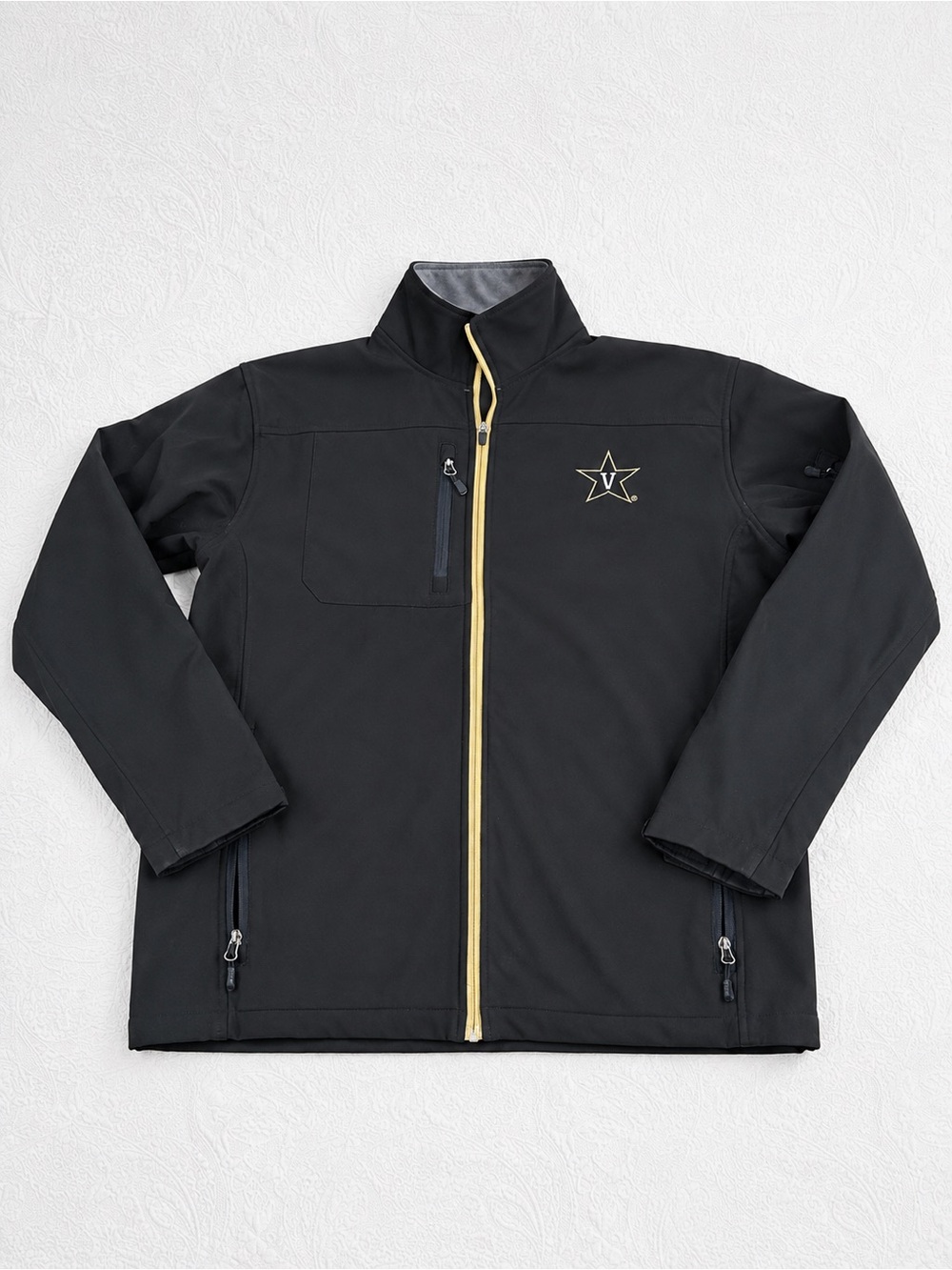 Knights Apparel Black Jacket with Gold Zipper Large